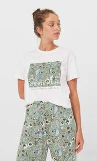 Stradivarius Пижамная Футболка С Принтом Multicolor M