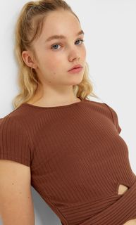 Stradivarius Топ С Вырезами Multicolor Xl