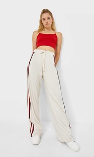 Stradivarius Бесшовный Топ С Декоративной Деталью На Спине Красный Xl
