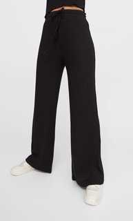 Stradivarius Брюки В Рубчик Черный Xs