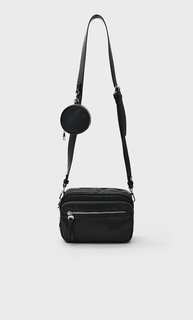 Stradivarius Сумка С Плечевым Ремнем И Молниями Черный 103