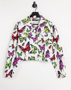 Джинсовая куртка с принтом бабочек Jaded London-Разноцветный