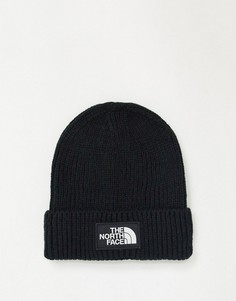 Черная шапка-бини с отворотом и логотипом The North Face-Черный цвет