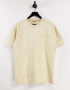 Коричневая выбеленная oversized-футболка Carhartt WIP Ashfield-Коричневый цвет