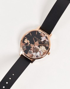 Часы цвета розового золота с цветочным и мраморным принтом Olivia Burton-Золотистый