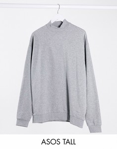 Серый меланжевый oversized-свитер ASOS DESIGN Tall