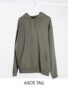 Oversize-худи цвета хаки ASOS DESIGN Tall-Зеленый
