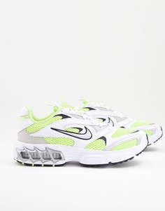 Кроссовки белого, серого и желтого цветов Nike Zoom Air Fire-Белый