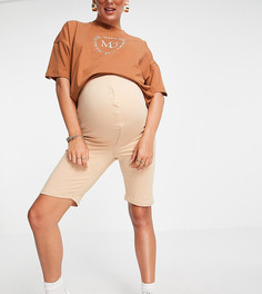 Шорты-леггинсы песочного цвета Missguided Maternity-Светло-бежевый цвет