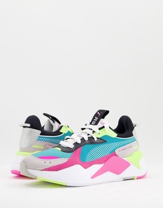 Зелено-бело-серые кроссовки Puma RS-X Reinvent-Зеленый цвет