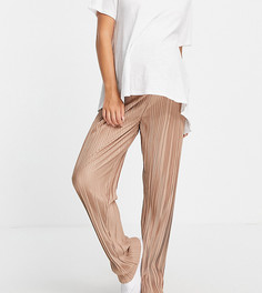 Коричневые широкие плиссированные брюки Missguided Maternity-Коричневый цвет