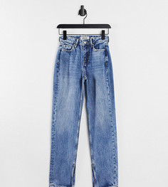 Голубые джинсы с разрезами по низу штанин New Look Petite-Голубой