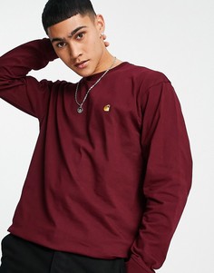 Бордовый лонгслив Carhartt WIP Chase-Красный