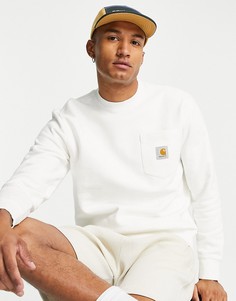 Oversized-свитшот кремового цвета с карманом Carhartt WIP-Белый