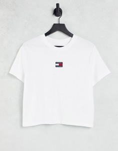 Белая футболка с логотипом в виде флага Tommy Jeans-Белый