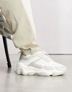 Белые сетчатые кроссовки на массивной подошве ASOS DESIGN-Белый