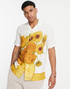 Разноцветная рубашка с принтом подсолнухов Ван Гога Topman-Multi