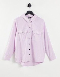 Сиреневая вельветовая рубашка навыпуск Vero Moda-Фиолетовый цвет