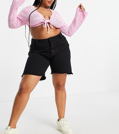 Черные джинсовые шорты Missguided Plus-Черный цвет
