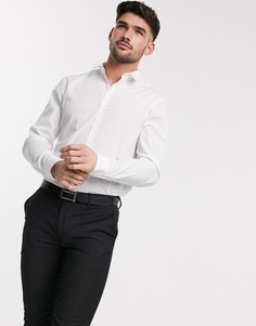 Белая рубашка из поплина с длинными рукавами New Look-Белый