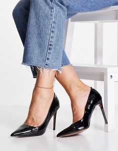Черные туфли-лодочки на высоком каблуке с острым носком ASOS DESIGN Penza-Черный цвет