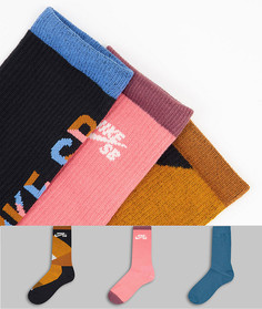 Набор из 3 пар высоких носков разных цветов Nike SB Everyday Max-Разноцветный