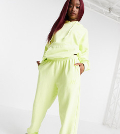 Джоггеры от комплекта в стиле oversized с логотипом неоново-лаймового цвета ASYOU-Желтый