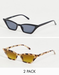 Набор 2 солнцезащитных очков в узкой оправе-Разноцветный Madein.