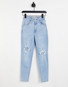 Светлые джинсы в винтажном стиле с завышенной талией и разрывами Levis-Голубой Levis®