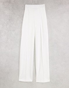 Кремовые брюки прямого кроя Fashionkilla-Светло-бежевый цвет