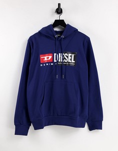 Синий худи без застежки Diesel S-Girk-Hood-Cuty-Голубой