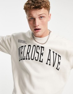 Светло-бежевый свитшот с принтом "Melrose Avenue" Topman-Светло-бежевый цвет