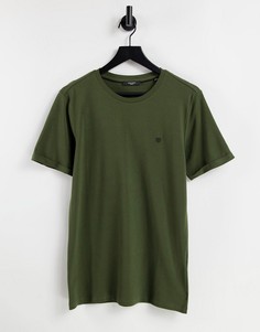 Футболка цвета хаки из ткани пике Jack & Jones Premium-Зеленый цвет