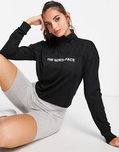 Черный флисовый топ с молнией 1/4 The North Face Mountain Athletic-Черный цвет