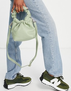 Зеленая сумка через плечо со сборками Truffle-Зеленый цвет