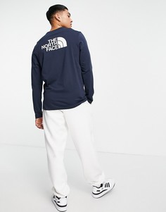 Темно-синий лонгслив The North Face