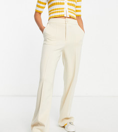 Бежевые брюки с широкими штанинами в винтажном стиле с декоративным швом Stradivarius-Светло-бежевый цвет