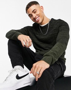 Зеленый джемпер с эффектом выцветания Jack & Jones Essentials-Зеленый цвет