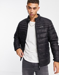 Черный пуховик с воротником-стойкой Jack & Jones Essentials-Черный цвет