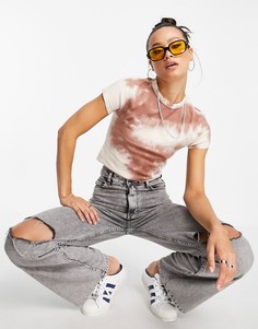 Разноцветная футболка с принтом тай-дай Topshop-Разноцветный