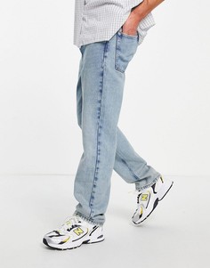 Джинсы прямого кроя из смесового хлопка в стиле 90-х ASOS DESIGN-Голубой