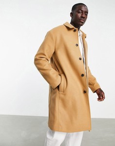 Пальто с добавлением шерсти ASOS DESIGN-Blonde