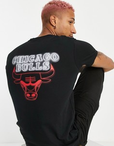 Черная футболка с неоновым принтом "Chicago Bulls" New Era-Черный цвет