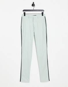 Зеленые зауженные брюки под смокинг ASOS DESIGN-Зеленый цвет