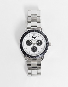 Мужские часы с серебристым браслетом и белым циферблатом Brave Soul-Серебристый