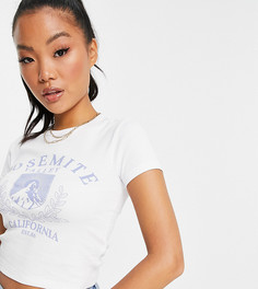 Белая футболка Topshop Petite Yosemite-Белый