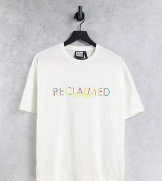 Белая футболка в стиле унисекс с вышивкой логотипа Reclaimed Vintage Inspired-Белый