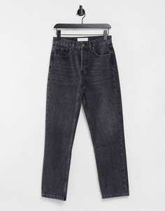 Черные зауженные джинсы с покрытием Topshop Joni-Черный цвет