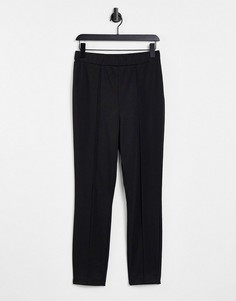Черные брюки из трикотажа понте Miss Selfridge-Черный цвет