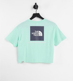 Укороченная футболка зеленого и серого цвета The North Face Redbox – эксклюзивно для ASOS-Зеленый цвет